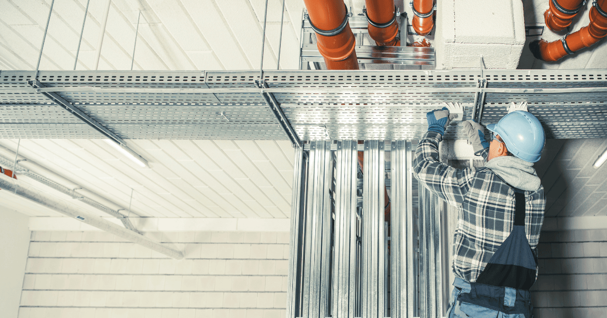 Commercial structured cabling installation
